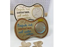 Stickdatei - ITH Mug Rug - Durchatmen und weiter nähen